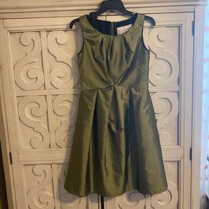 Green Satin Dress
